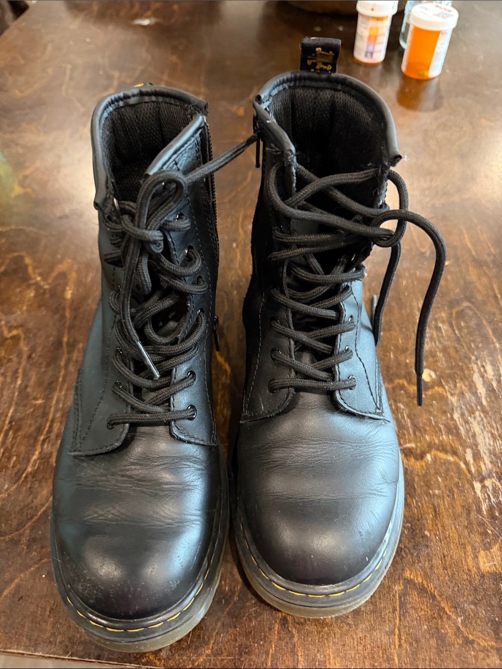 Black Leather Lace-Up Men's Boots Doc Martens